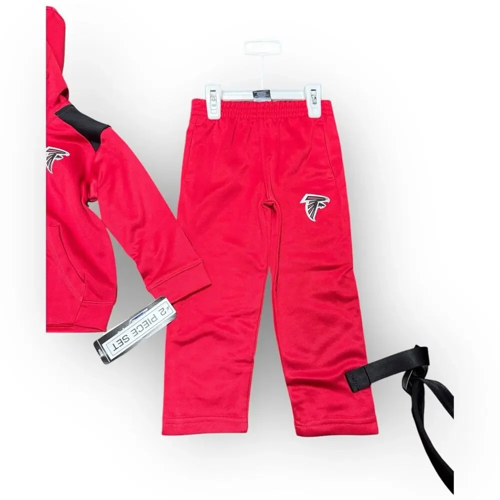 NEW Atlanta Falcons NFL Toddler Full-Zip Hoodie & Jogger Pants Set – Size 24M
